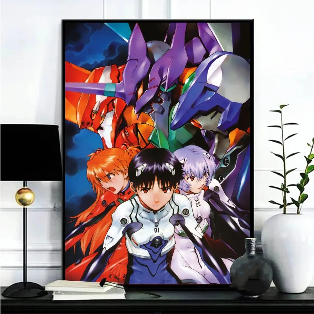 NEON GENESIS Anime E EVANGELION Poster Gallery Prints Self Adhesive Home Decor Decoration Wall Decals Living 4 - Evangelion Store